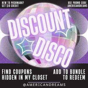 WELCOME TO THE DISCOUNT DISCO LIKE FOLLOW SHARE SALES SELL PARTY BUNDLE DEALS